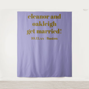 Tapete De Parede Fundo Personalizado de Casamento Roxo Suave com Fo