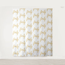 Fundo "Quarenta" 40º Aniversário Dourado Branco
