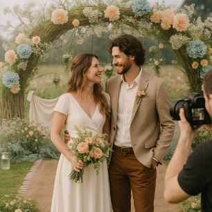 Tapete De Parede Fundo Romântico de Casamento do Jardim Floral