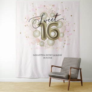 Tapete De Parede Fundo Rosa Ouro Sweet 16