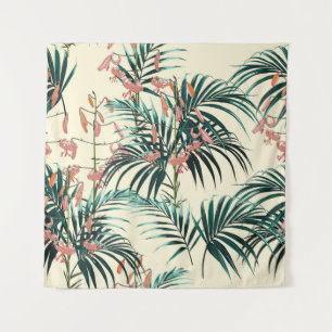 Tapete De Parede Fundo tropical com plantas da selva. Sem costura