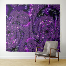 Tapete De Parede Funky Bold Boho Purple Digital Abstrato Fractal