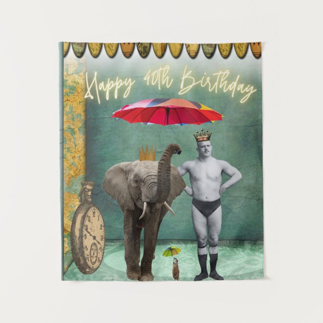 Tapete De Parede Funky Vintage Strongman (Frente)