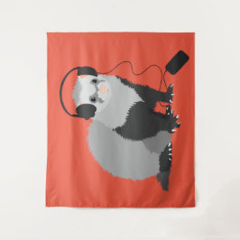 Tapete De Parede Funny Ferret Music Lover
