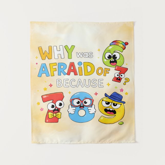 Tapete De Parede Funny Maths Numbers Joke Poster for Kids (Frente)