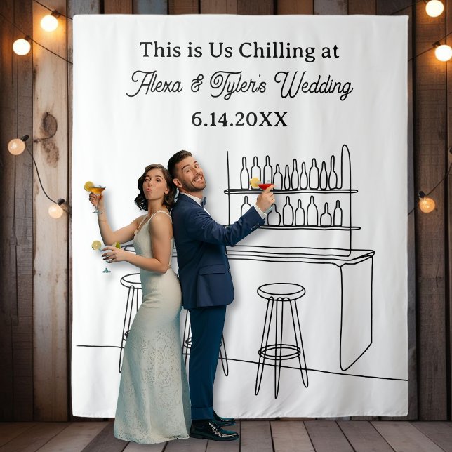 Tapete De Parede Funny Wedding Backdrop Photo Prop (Criador carregado)