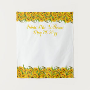 Tapete De Parede Futura Senhora Boho Sunflower Chá de panela Backd