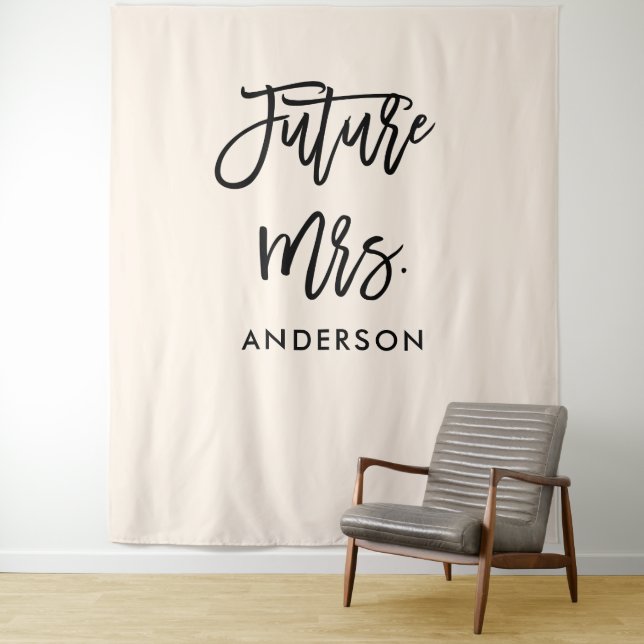 Tapete De Parede Future Mrs Bridal Shower Backdrop Photo Booth  (In Situ)
