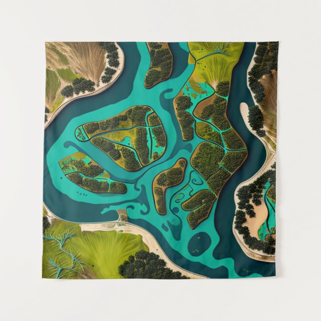 Tapete De Parede Futuristic Marshlands (Frente)