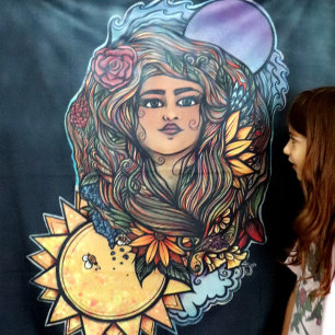 Tapete De Parede Gaia mãe Deusa da Terra Tarot do Mundo