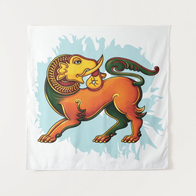 Tapete De Parede Gajasinha – Mythical Guardian of Strength (Frente)