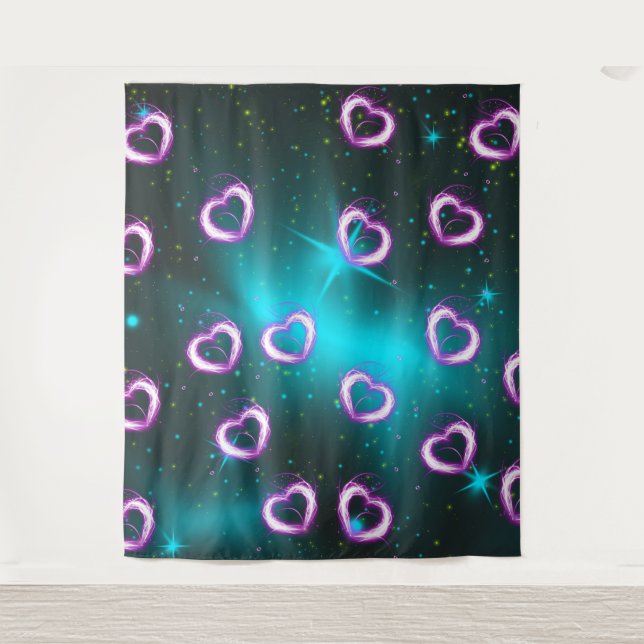 Tapete De Parede Galáxia do coração (Frente)