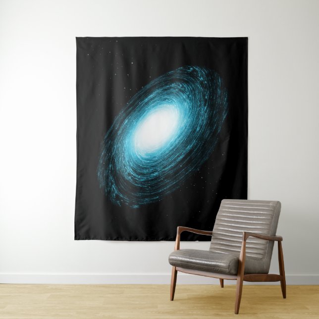 Tapete De Parede Galáxia Espacial Azul (In Situ)