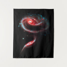 Tapete De Parede Galaxy Rosa Vermelho Médio