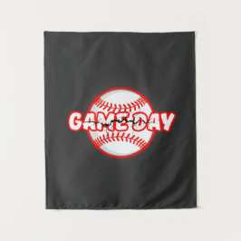 Tapete De Parede Game Day Cracked Baseball Sports Graphic