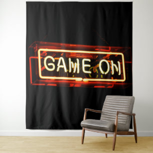 Tapete De Parede Game On Neon Sign Game