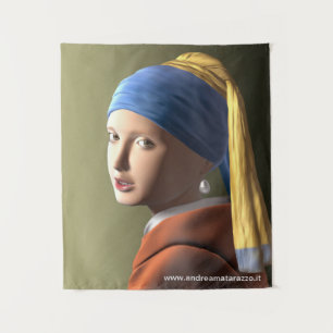 Tapete De Parede Garota com brinco de pérola