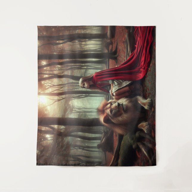 Tapete De Parede Garota com Leão (Frente)