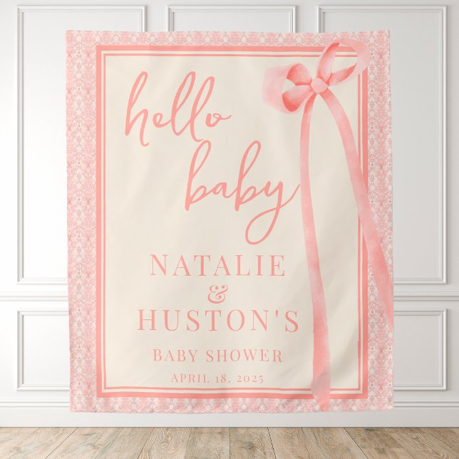 Tapete De Parede Garota Delicada Floral Romântica Rosa Beije Laço C (Criador carregado)