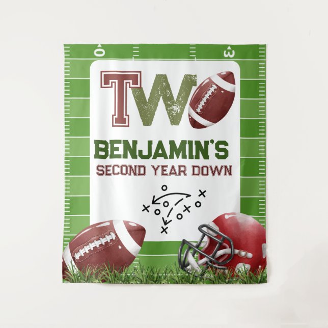 Tapete De Parede Garoto de aniversário de futebol (Frente)