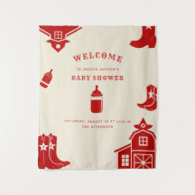 Garrafas & Botas Chuveirinho de Bebê Vermelho Cowb