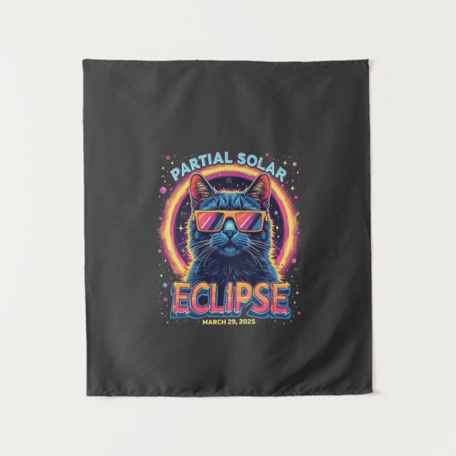 Tapete De Parede Gatinho Gato Parcial Eclipse Solar 2025 (Frente)