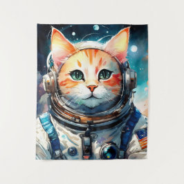 Tapete De Parede Gato Astronauta Adorável