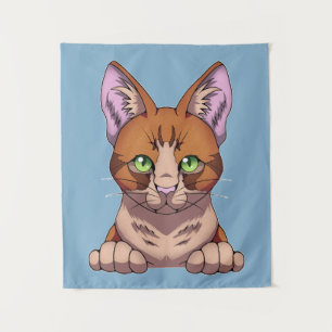 Tapete De Parede Gato Cinto