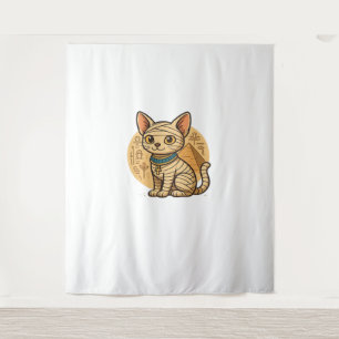 Tapete De Parede Gato da múmia bonitinha - Arte do Egito Antigo e E