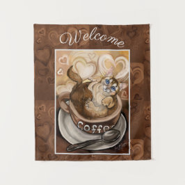 Tapete De Parede Gato de café