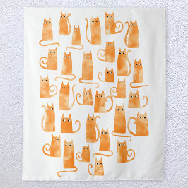 Tapete De Parede Gato de Laranja Cinto