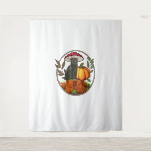 Tapete De Parede Gato Negro Camisola de Camisas de Cogumelo Bebê Be
