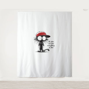 Tapete De Parede Gato Negro Está bem Estou bem Está tudo bem