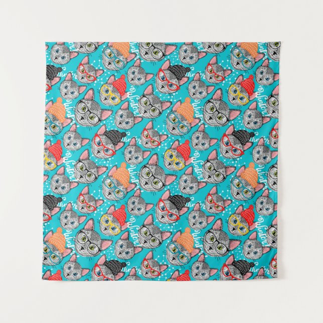 Tapete De Parede Gato no chapéu (Frente)