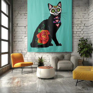 Tapete De Parede Gato Preto do Câncer