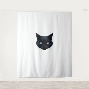 Tapete De Parede Gato Preto Olhos Azuis Gatos Homens Gatos Homens M