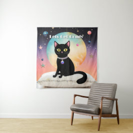 Tapete De Parede Gato Preto - Vamos nos Sentir Confortáveis