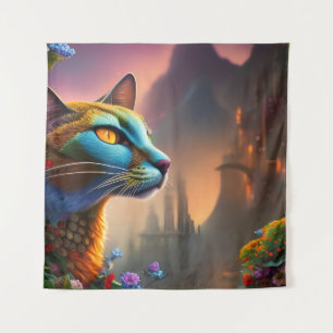 Tapete De Parede Gato selvagem do Calico azul oriental, Fantasy