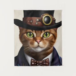 Tapete De Parede Gato Steampunk