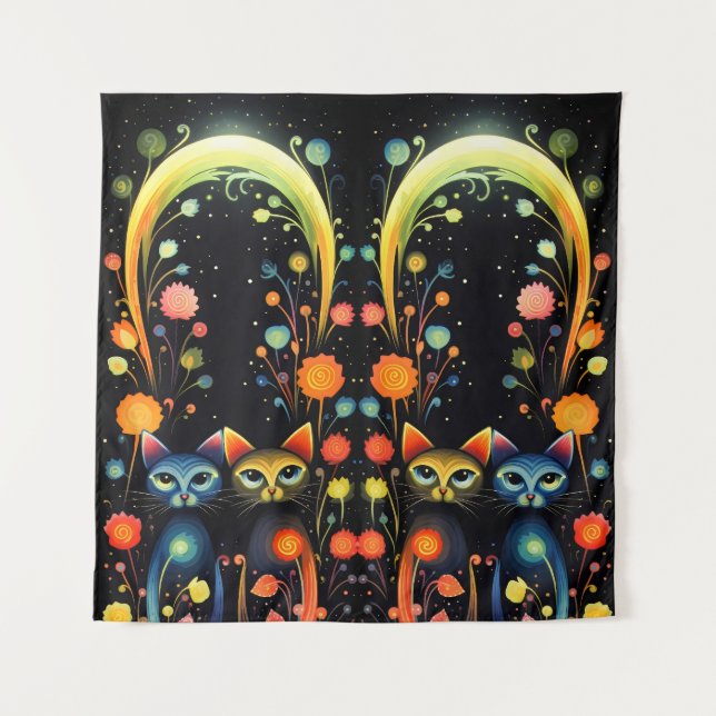 Tapete De Parede Gatos de magia (Frente)