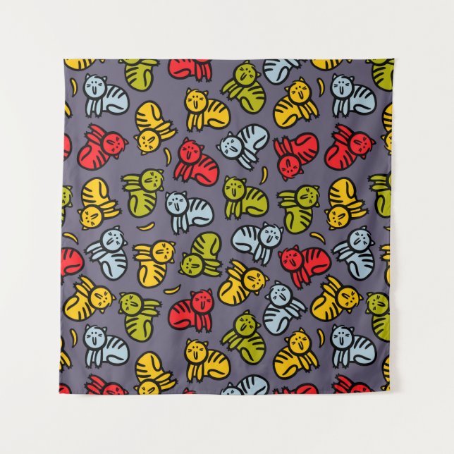 Tapete De Parede Gatos e bananas (Frente)