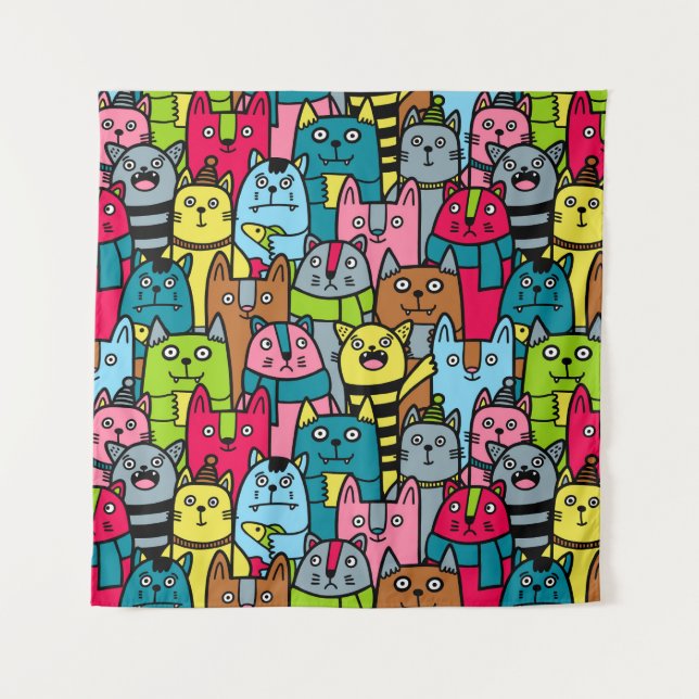 Tapete De Parede Gatos e gatinhos (Frente)