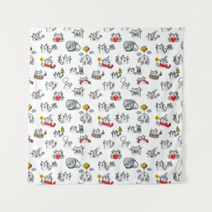 Tapete De Parede Gatos engraçados, leite e magia.