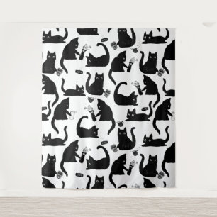 Tapete De Parede Gatos Ruins A Trancar Coisas