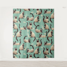 Tapete De Parede Gatos Siameses Ruins A Arrancar Coisas