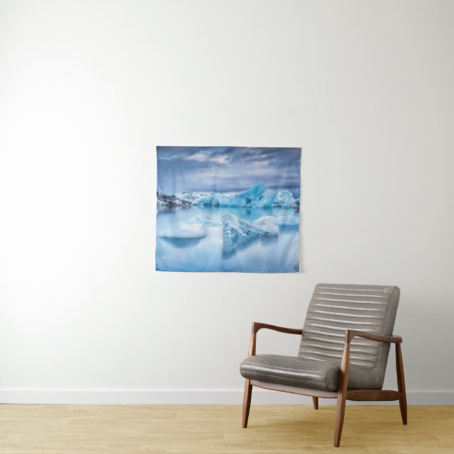 Tapete De Parede Gelo e neve | Jokulsarlon Lagoon, Islândia (In Situ (Horizontal))