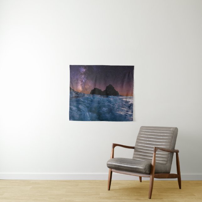 Tapete De Parede Gelo e neve | Lago Baikal, Sibéria, Rússia (In Situ (Horizontal))