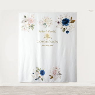 Tapete De Parede Gêmeos Beijo Floral Sagrada Comunhão Adereço de Fo