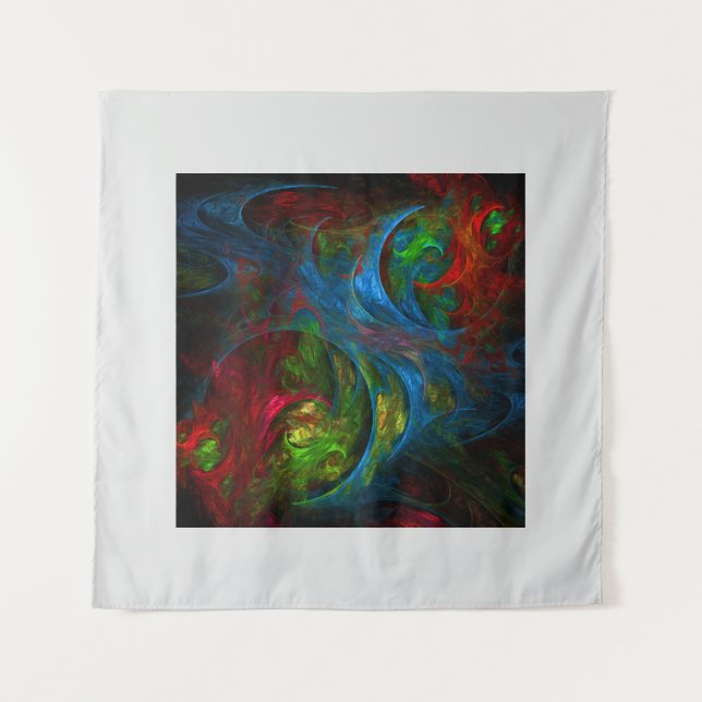 Tapete De Parede Genesis Blue Abstrato Art (Frente)