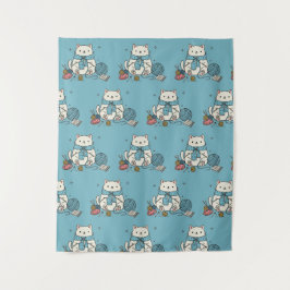 Tapete De Parede Gentle Hobby Supplies White Cat Crafter Design